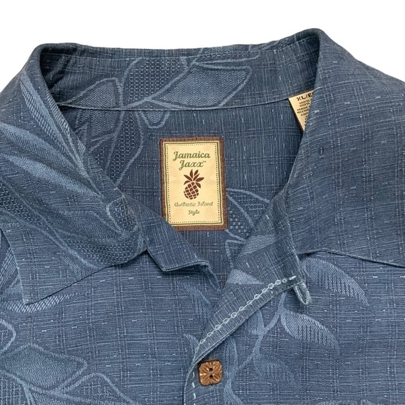 Jamaica Jaxx 100% Silk Tropical Hawaiian Casual SS Button Up Shirt Mens XL #122B - Picture 4 of 9